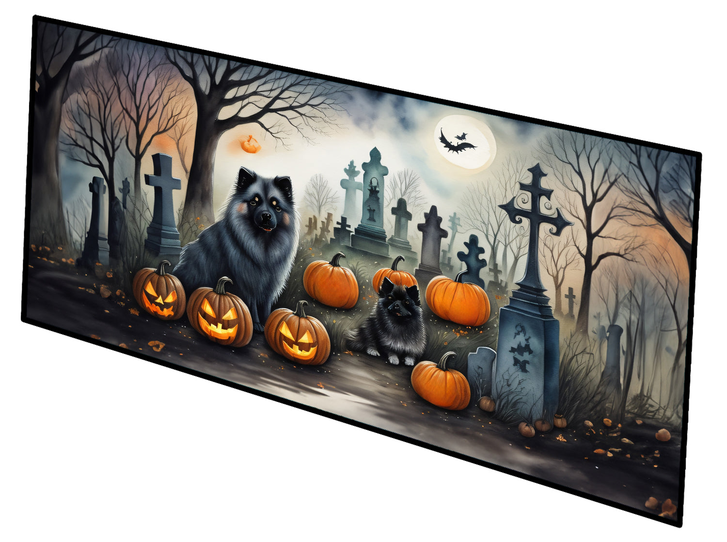 Buy this Keeshond Spooky Halloween Runner Mat 28x58