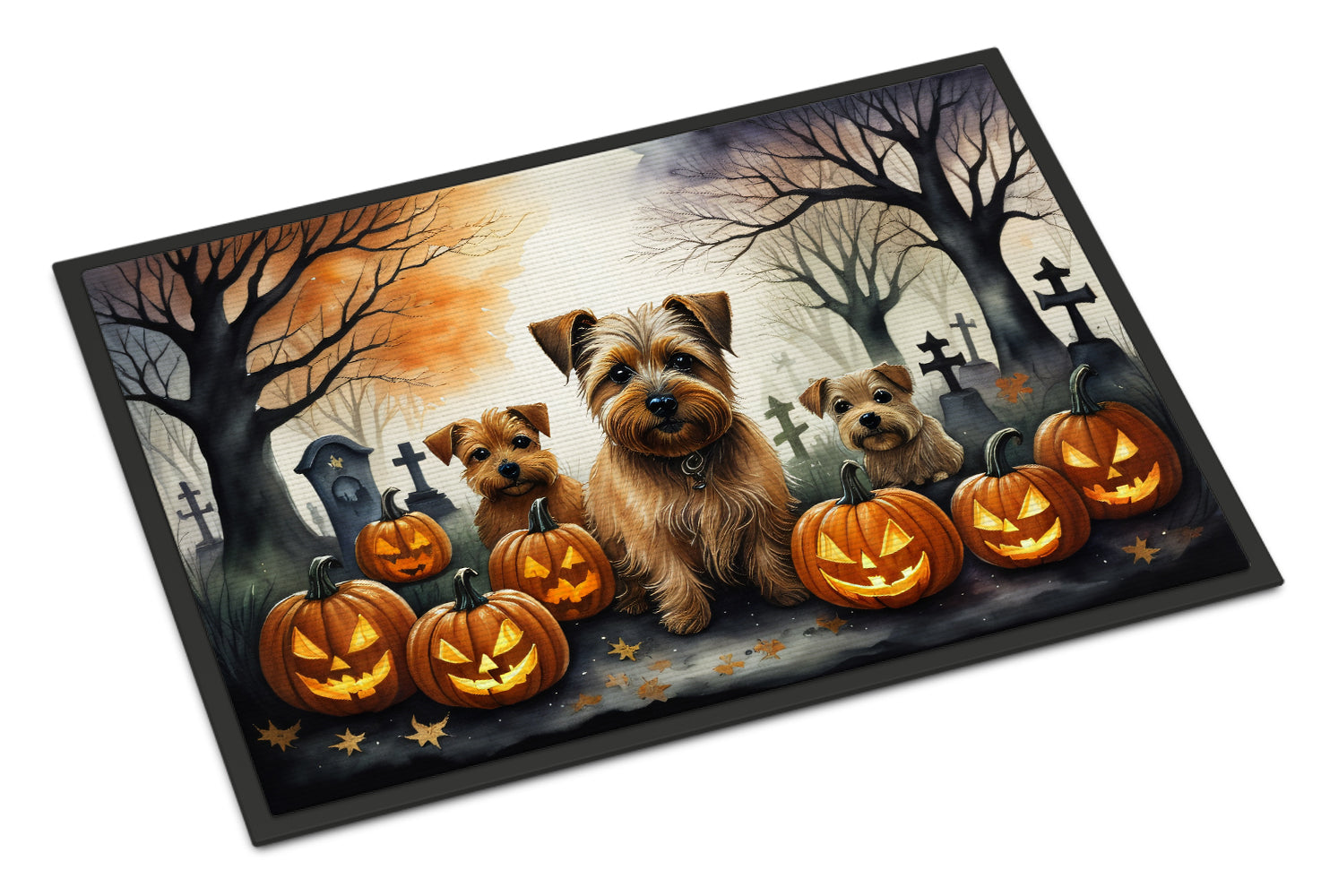 Buy this Norfolk Terrier Spooky Halloween Indoor or Outdoor Mat 24x36