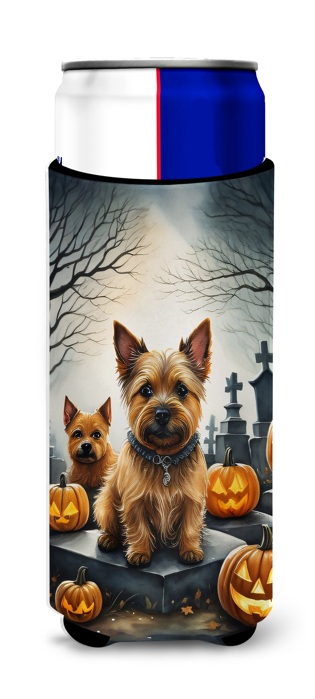 Buy this Norwich Terrier Spooky Halloween Hugger for Ultra Slim Cans