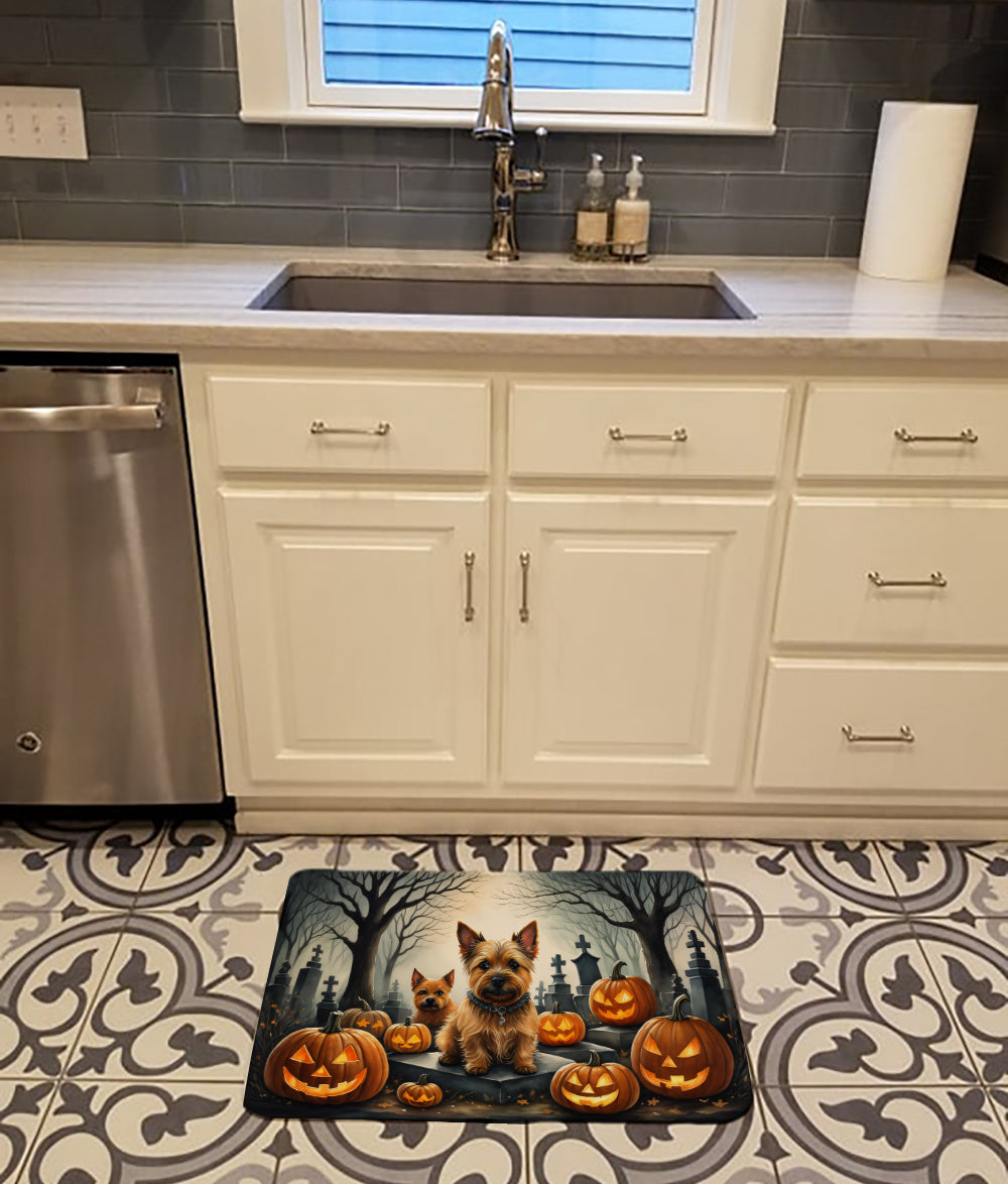 Buy this Norwich Terrier Spooky Halloween Memory Foam Kitchen Mat