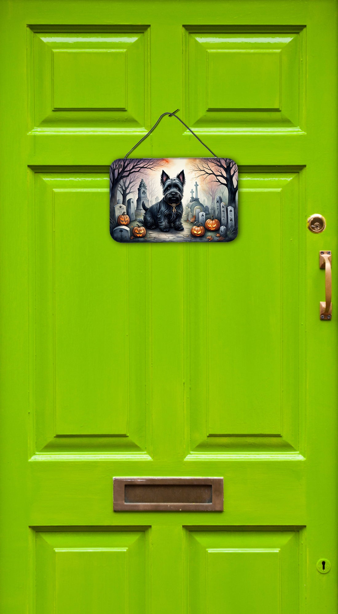Buy this Scottish Terrier Spooky Halloween Wall or Door Hanging Prints