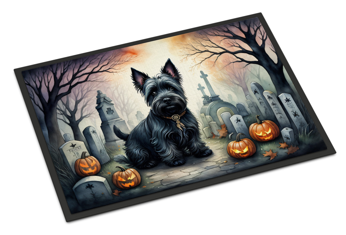 Buy this Scottish Terrier Spooky Halloween Indoor or Outdoor Mat 24x36