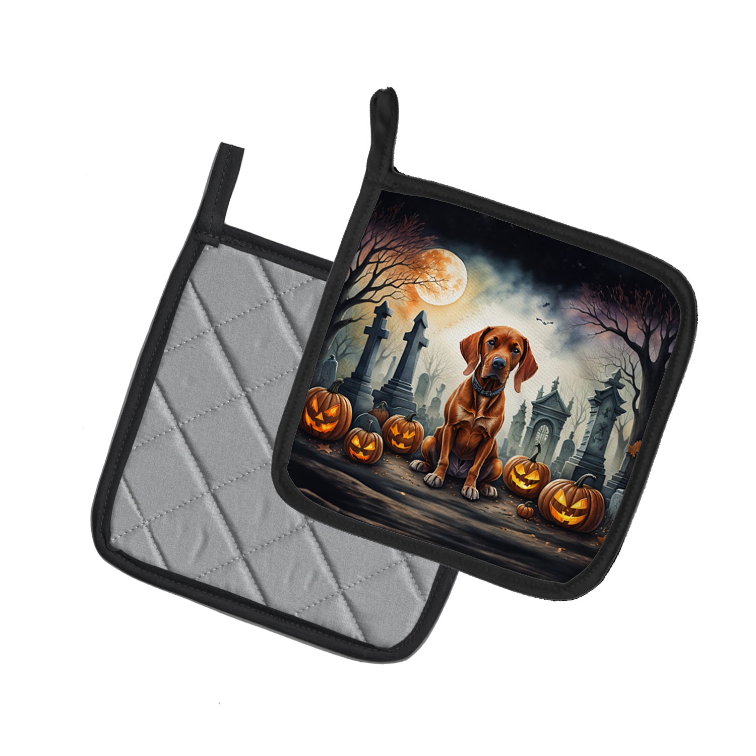 Buy this Vizsla Spooky Halloween Pair of Pot Holders