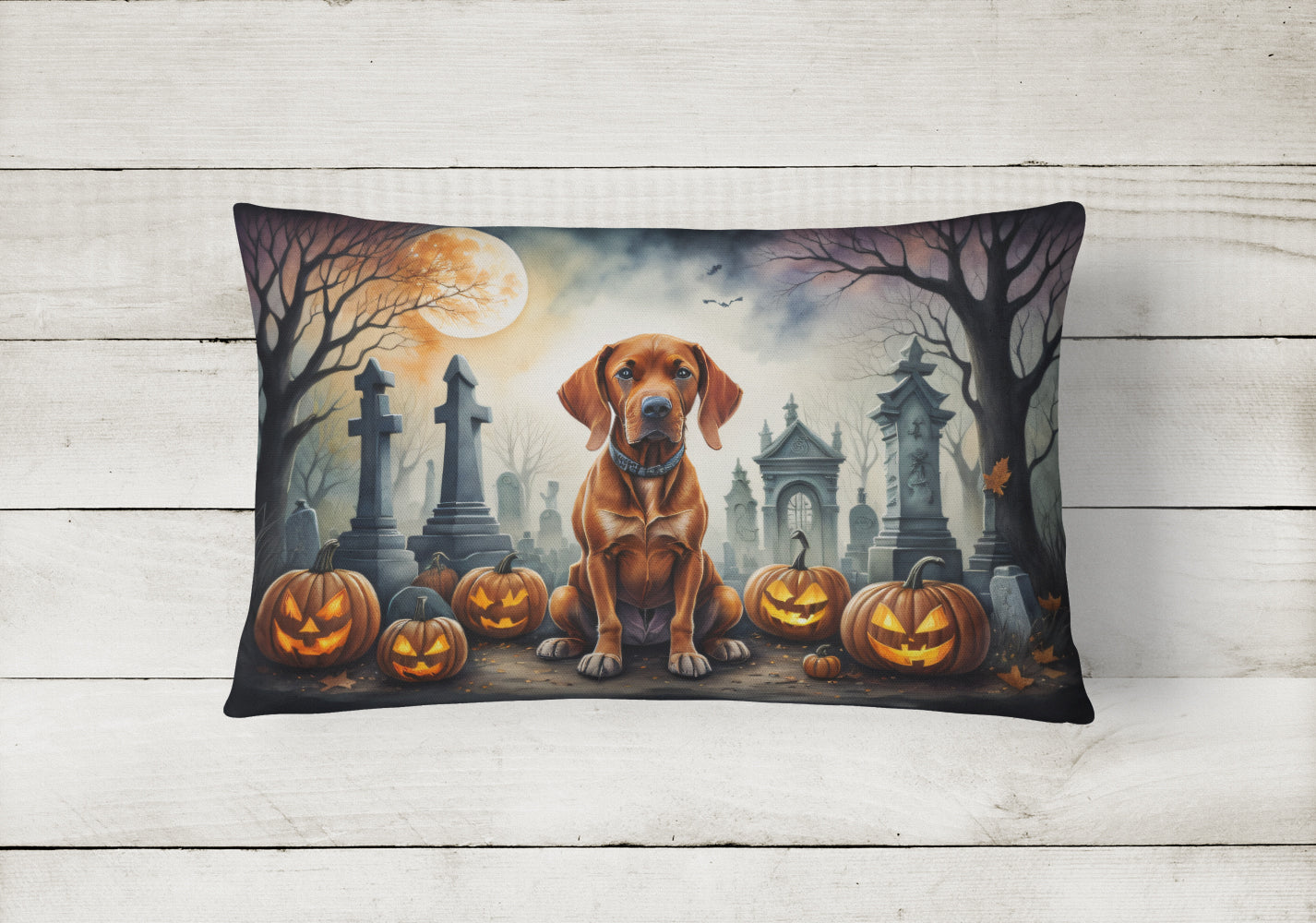 Buy this Vizsla Spooky Halloween Fabric Decorative Pillow