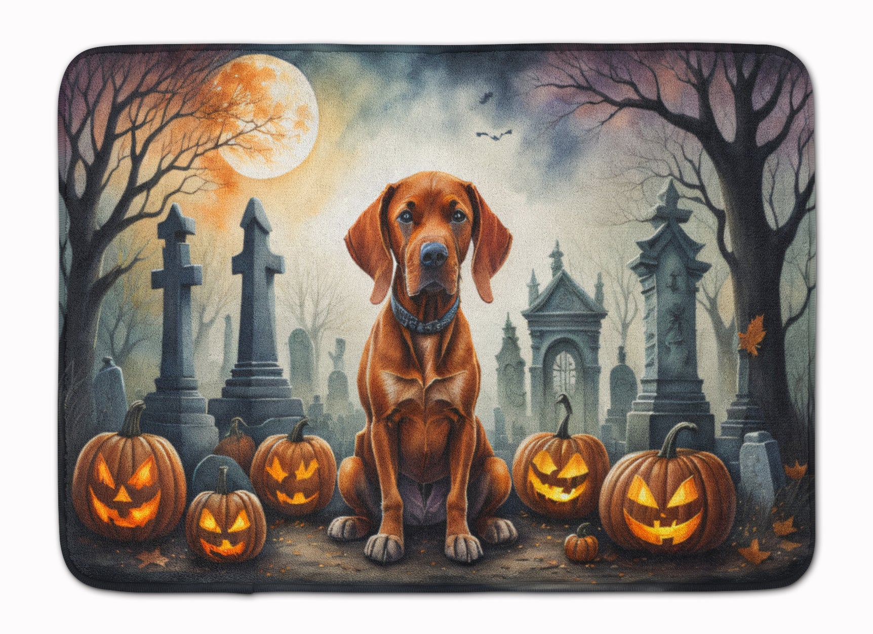 Buy this Vizsla Spooky Halloween Memory Foam Kitchen Mat