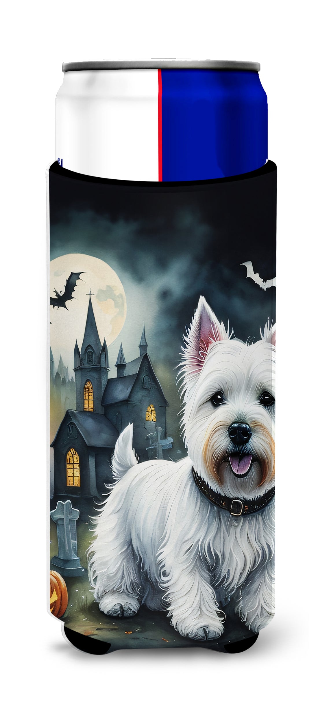 Buy this Westie Spooky Halloween Hugger for Ultra Slim Cans
