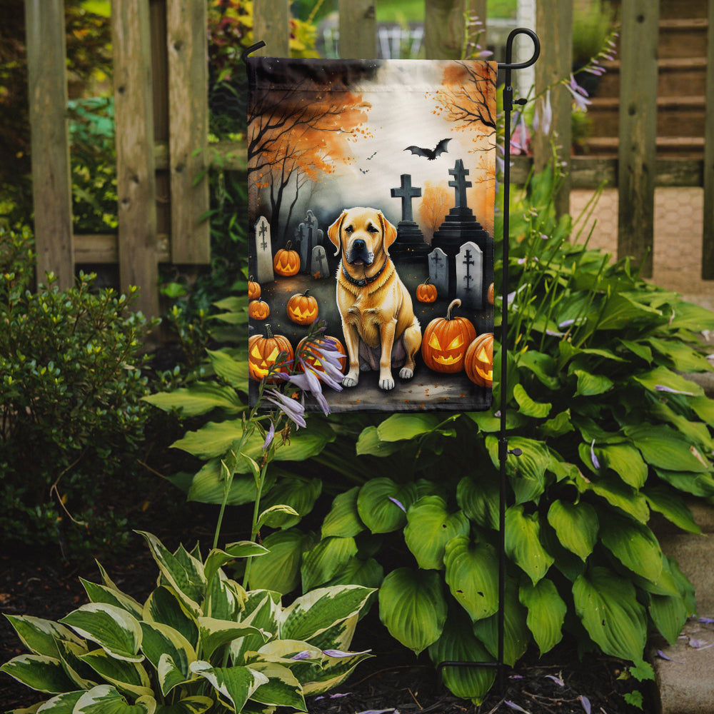 Buy this Yellow Labrador Retriever Spooky Halloween Garden Flag