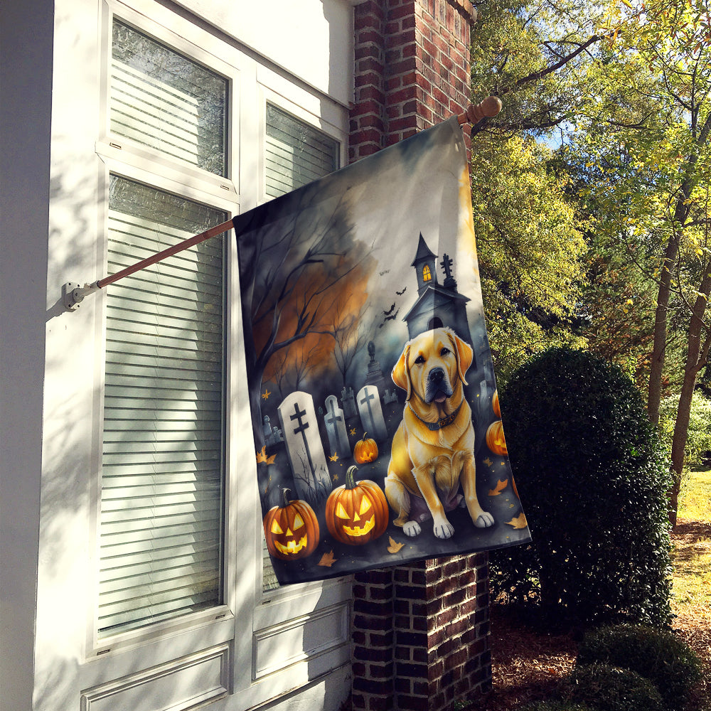 Buy this Yellow Labrador Retriever Spooky Halloween House Flag