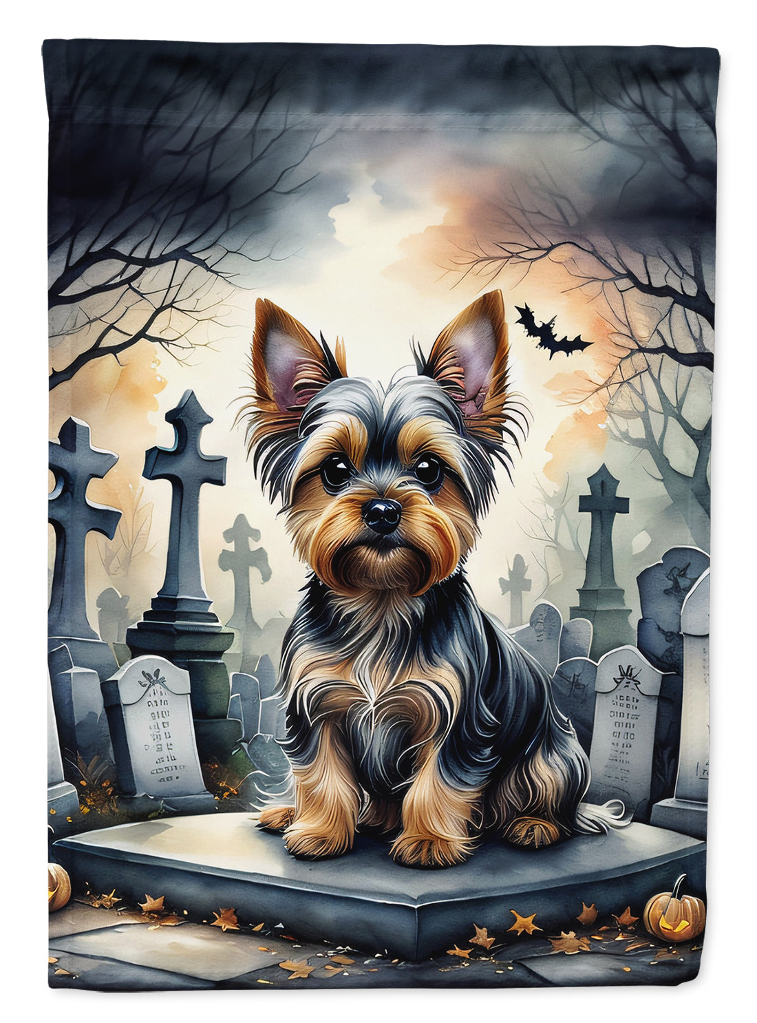 Buy this Yorkshire Terrier Spooky Halloween House Flag