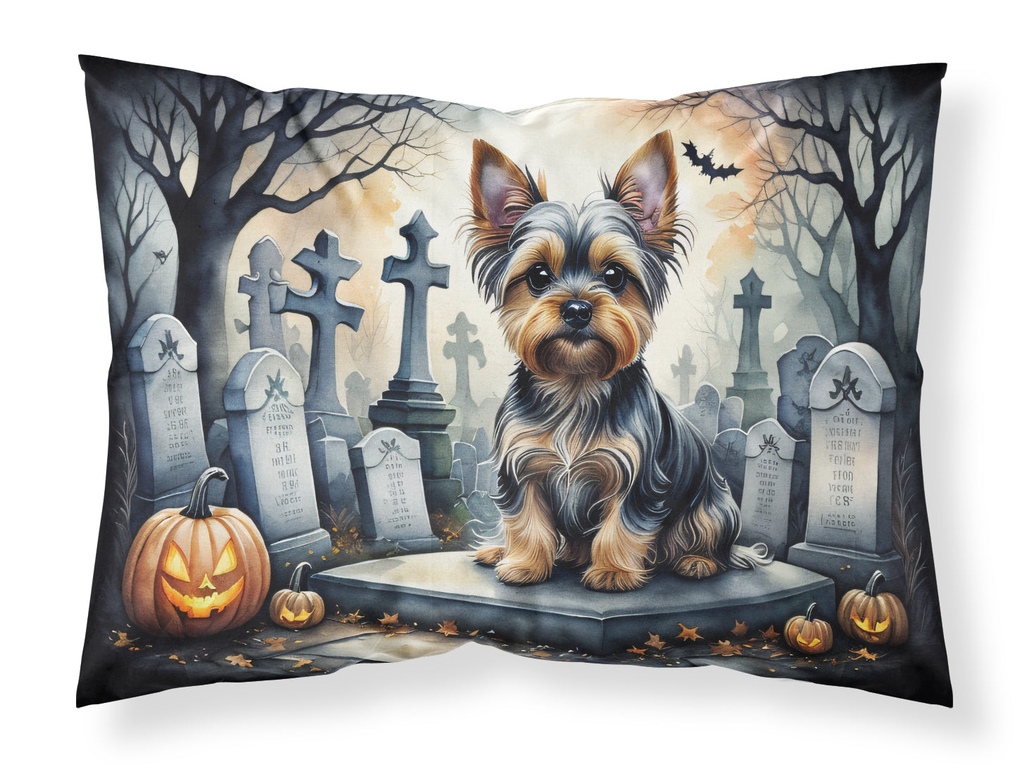 Buy this Yorkshire Terrier Spooky Halloween Fabric Standard Pillowcase