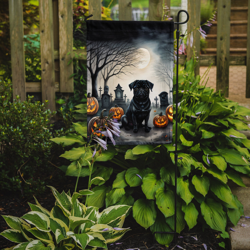 Buy this Black Pug Spooky Halloween Garden Flag
