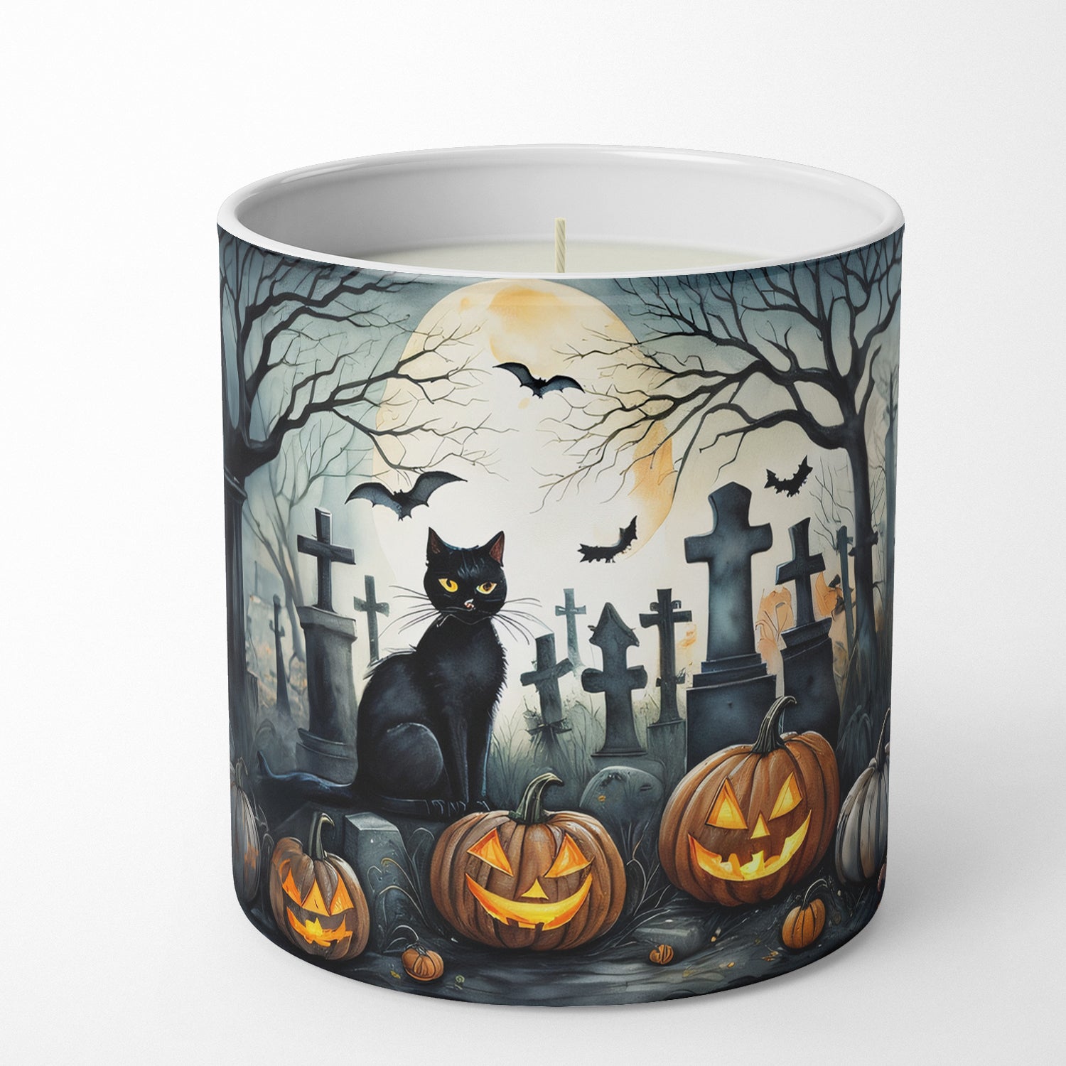 Buy this Black Cat Spooky Halloween Decorative Soy Candle