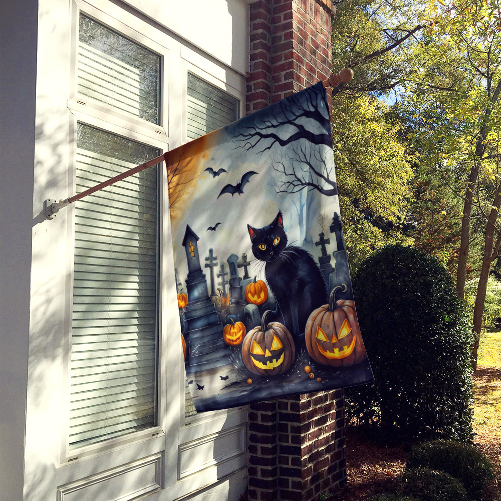 Buy this Black Cat Spooky Halloween House Flag