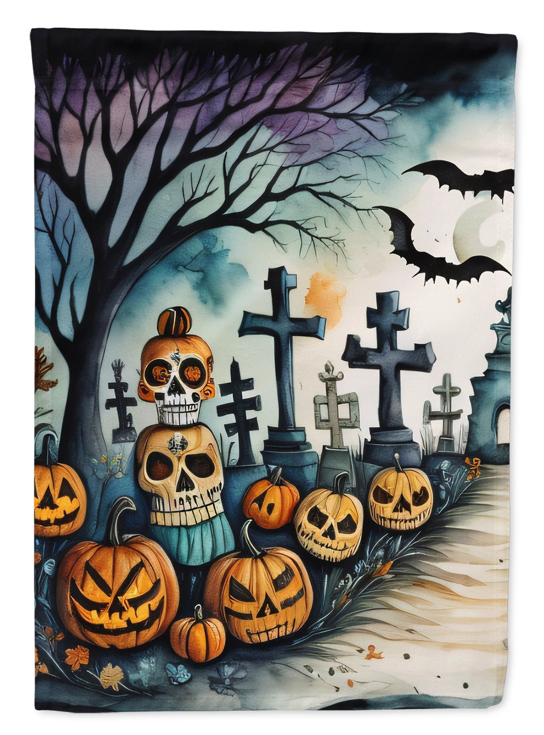 Buy this Day of the Dead Spooky Halloween House Flag