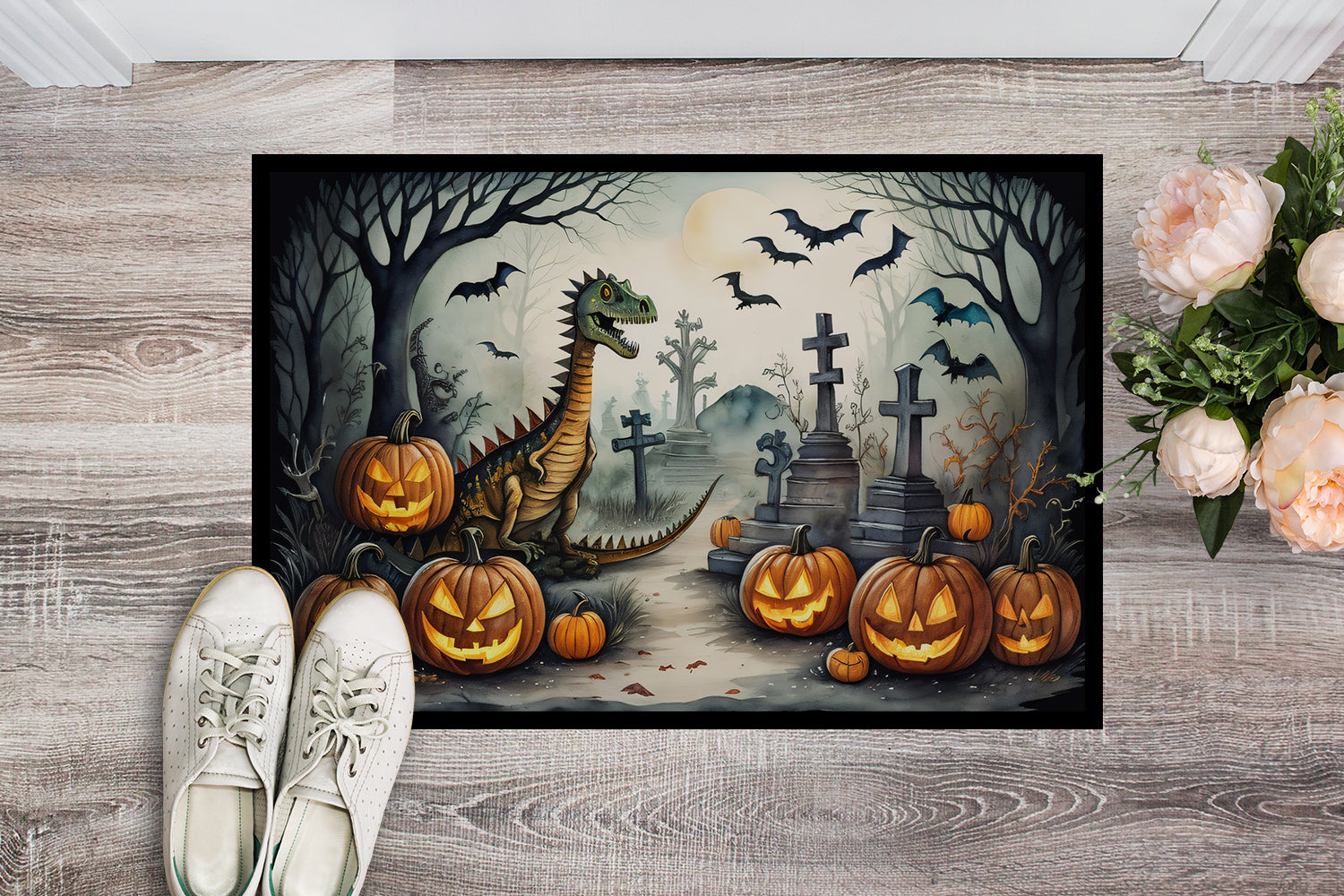 Buy this Dinosaurs Spooky Halloween Doormat 18x27