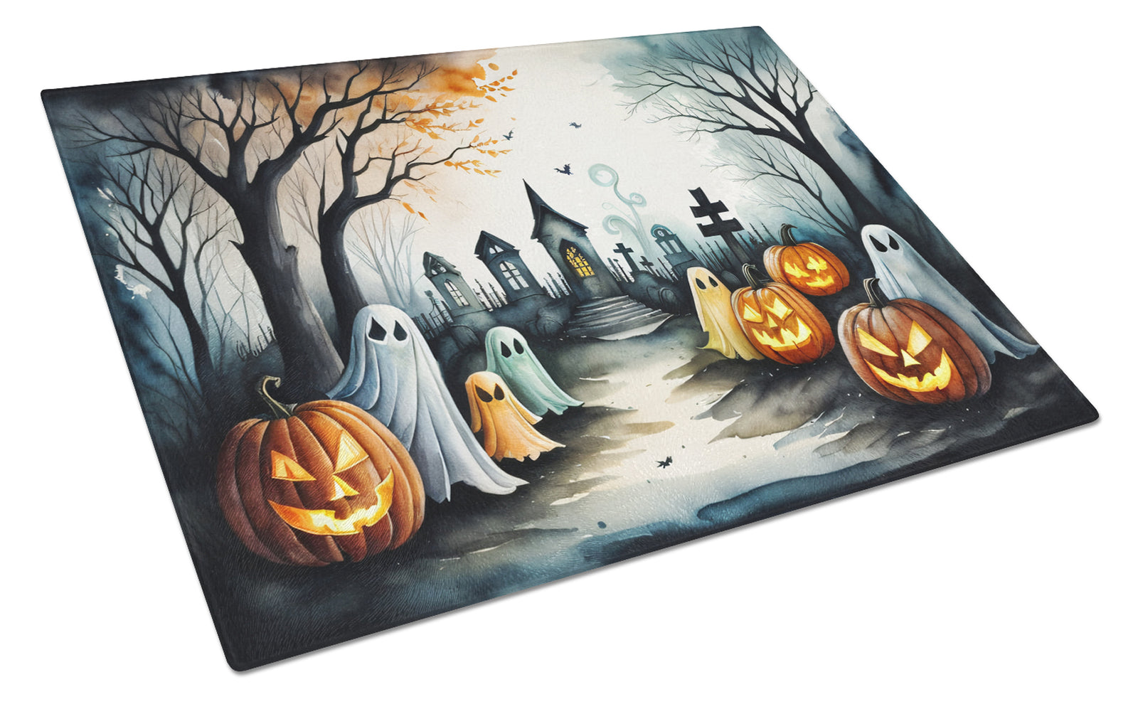 Buy this Ghosts Spooky Halloween Glass Cutting Board Large