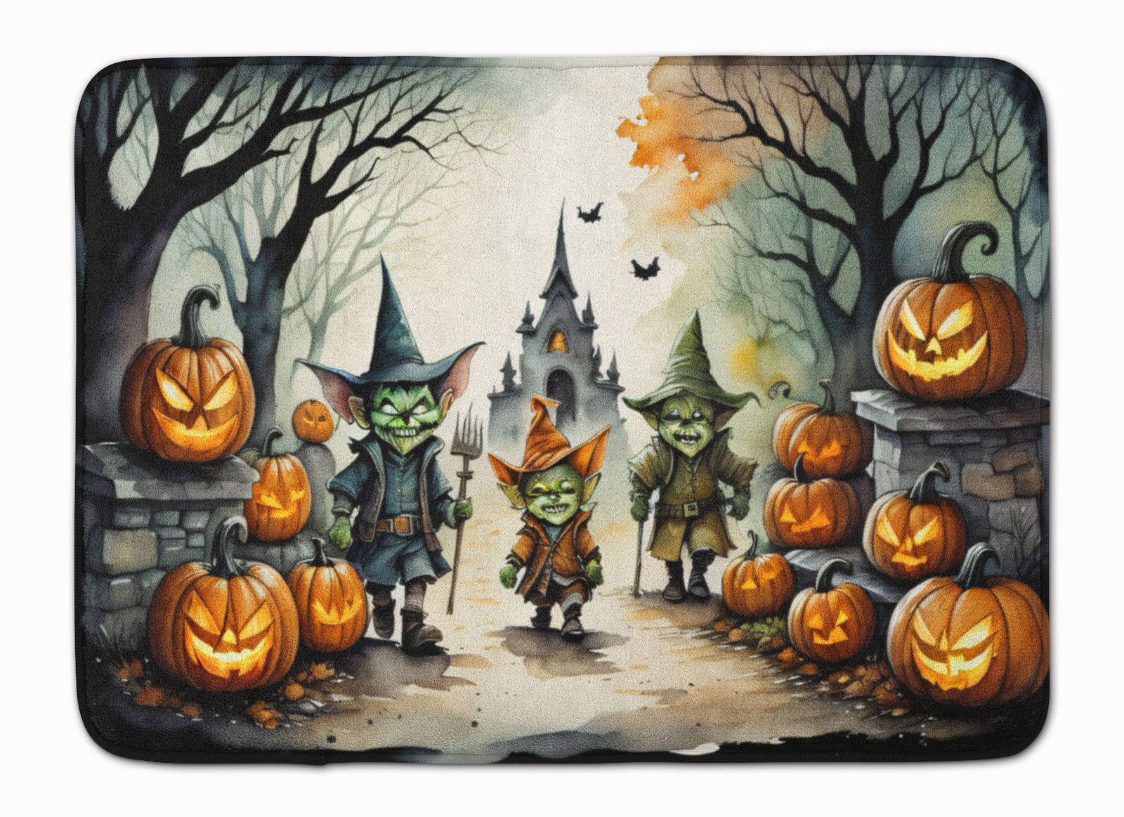 Buy this Goblins Spooky Halloween Memory Foam Kitchen Mat