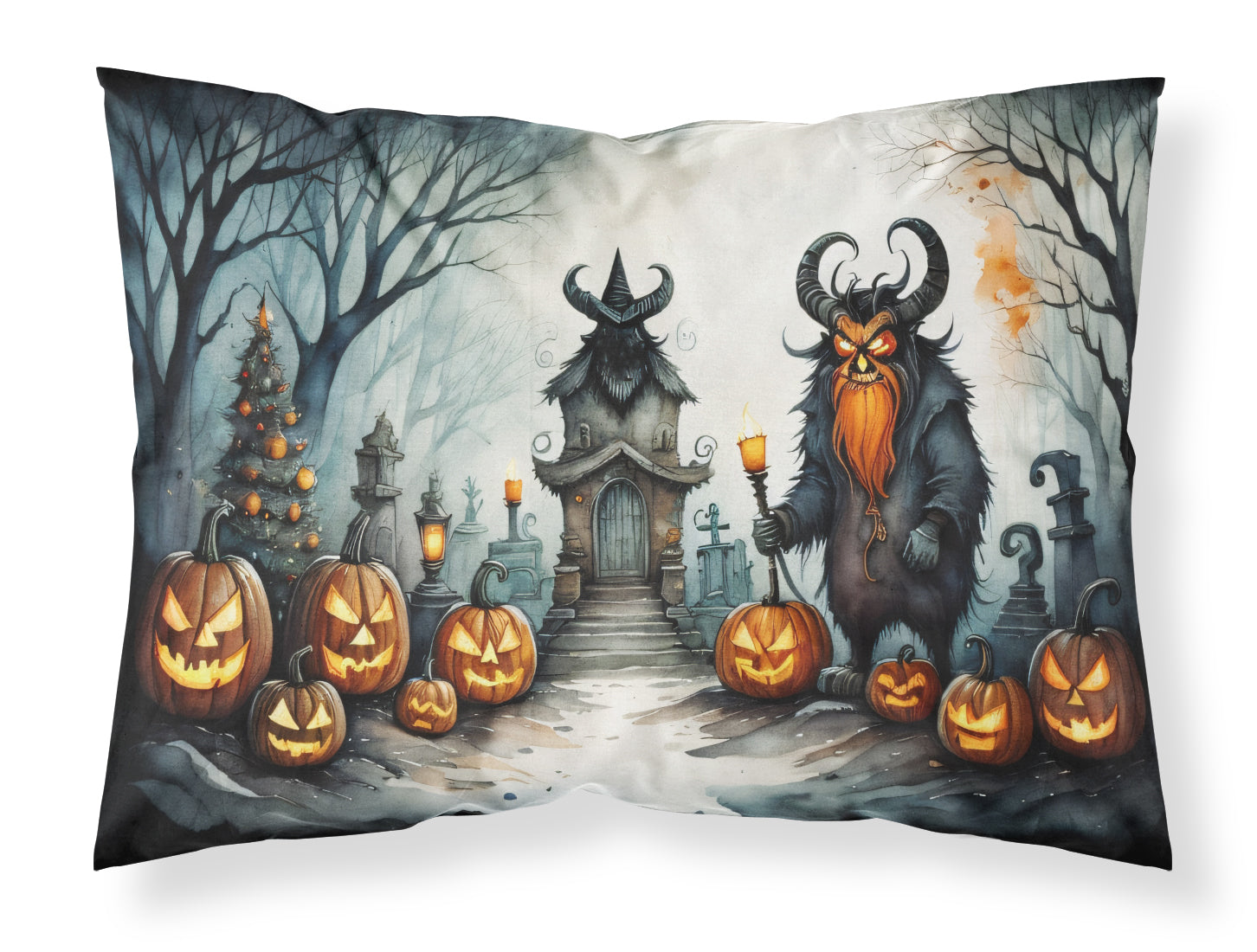 Buy this Krampus The Christmas Demon Spooky Halloween Fabric Standard Pillowcase