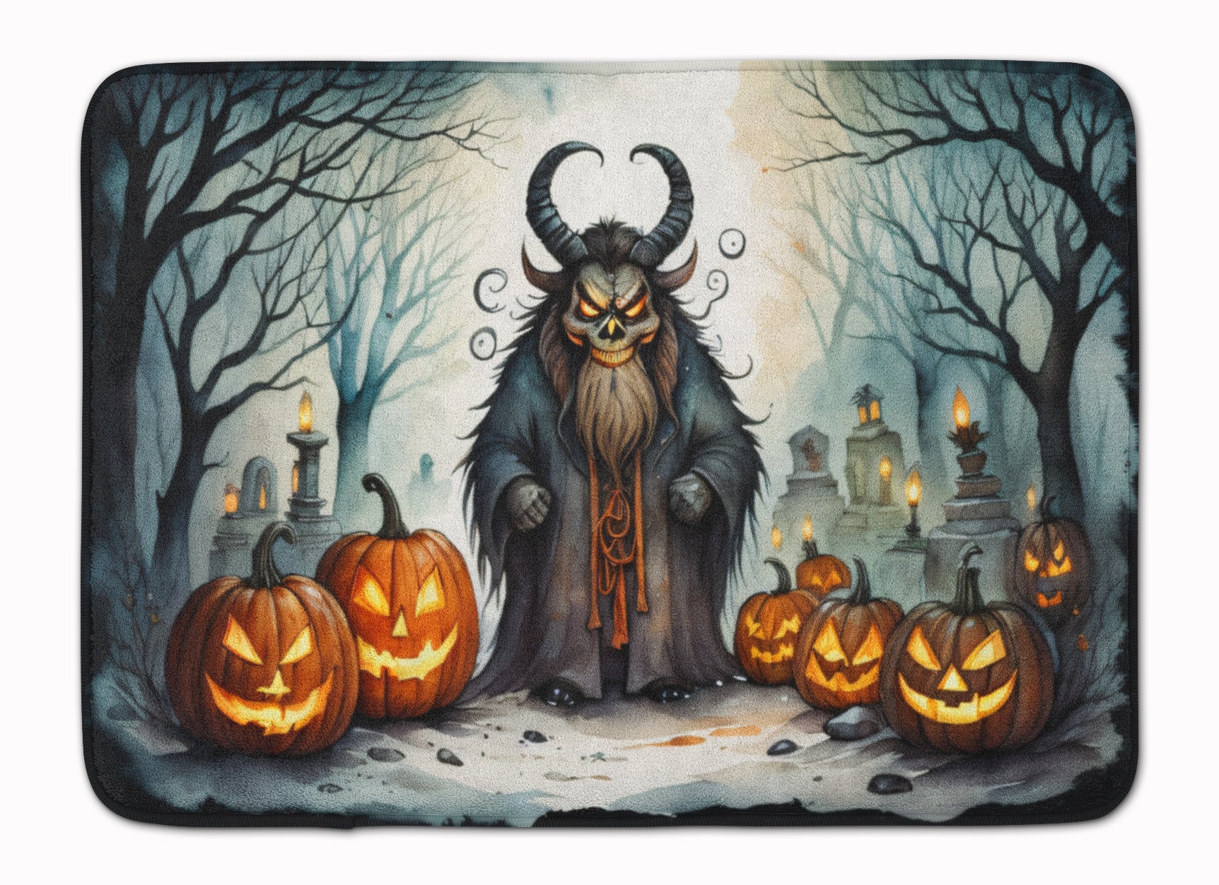Buy this Krampus The Christmas Demon Spooky Halloween Memory Foam Kitchen Mat