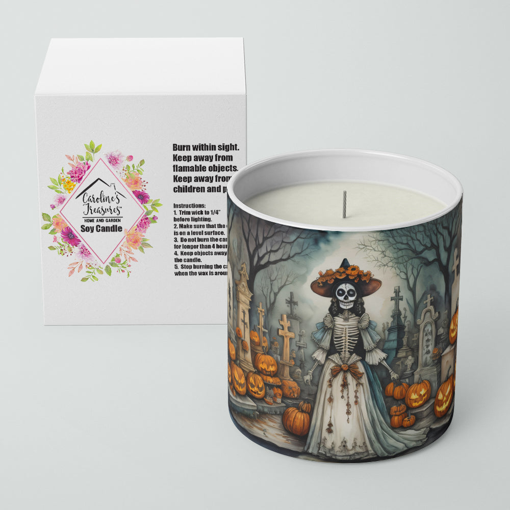 Buy this La Catrina Skeleton Spooky Halloween Decorative Soy Candle