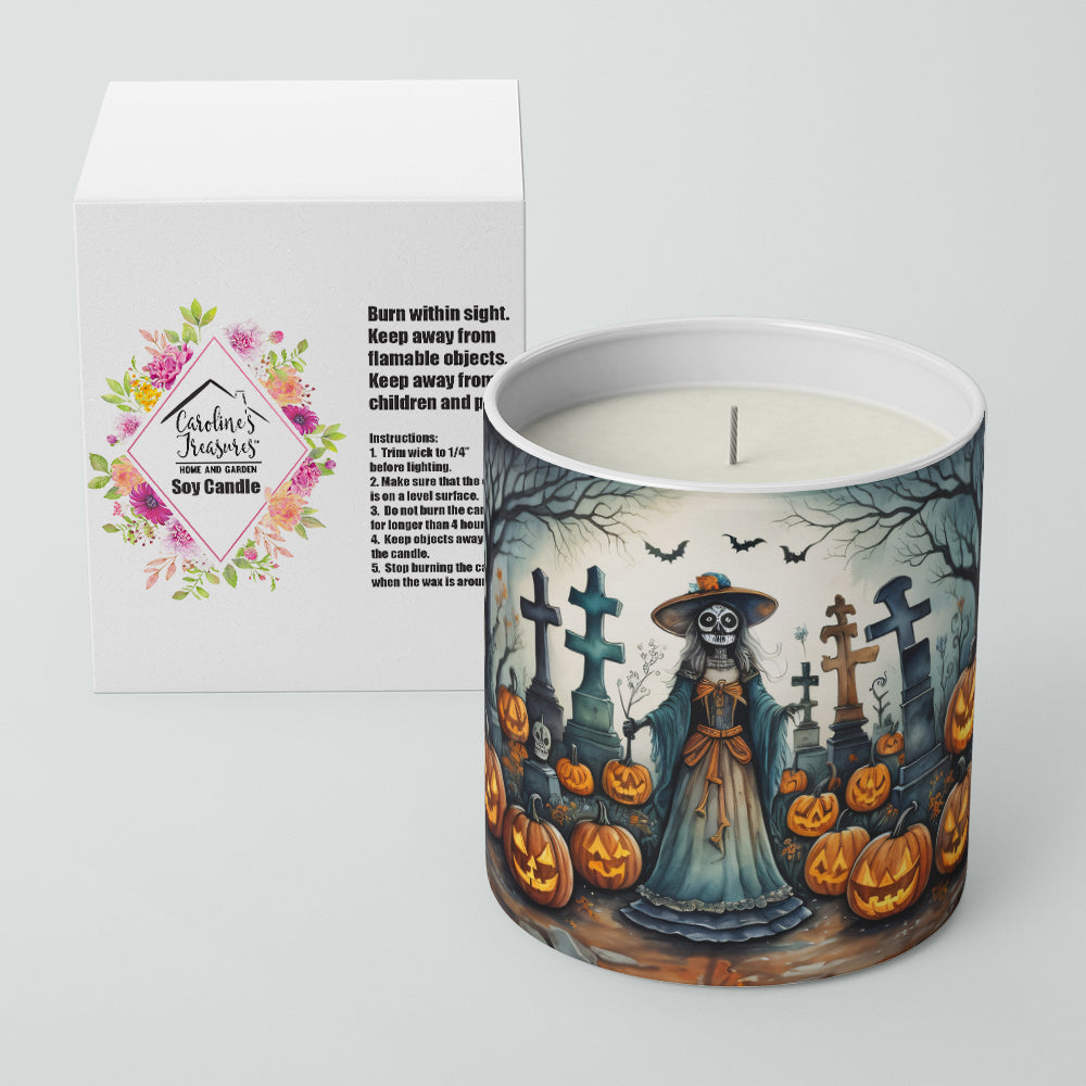 Buy this La Catrina Skeleton Spooky Halloween Decorative Soy Candle
