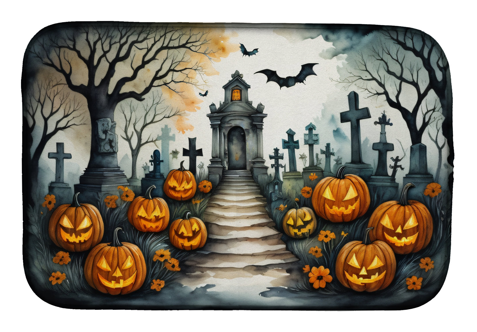 Buy this Marigold Spooky Halloween Dish Drying Mat