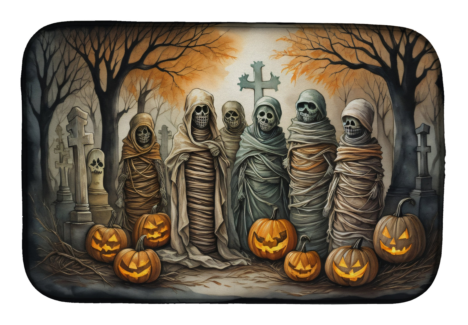 Buy this Mummies Spooky Halloween Dish Drying Mat