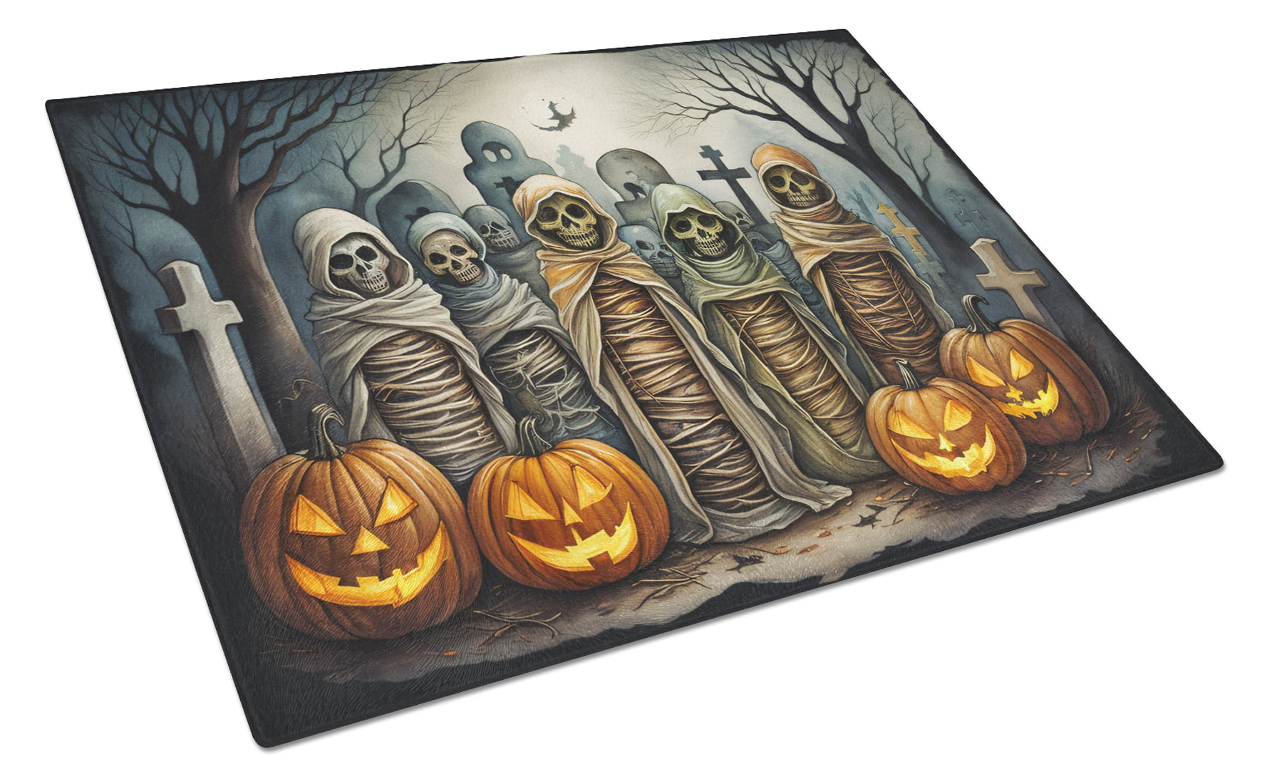 Buy this Mummies Spooky Halloween Glass Cutting Board Large