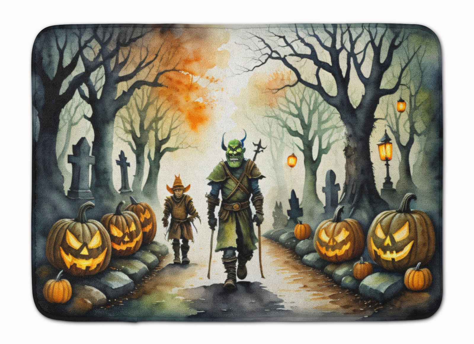 Buy this Orcs Spooky Halloween Memory Foam Kitchen Mat