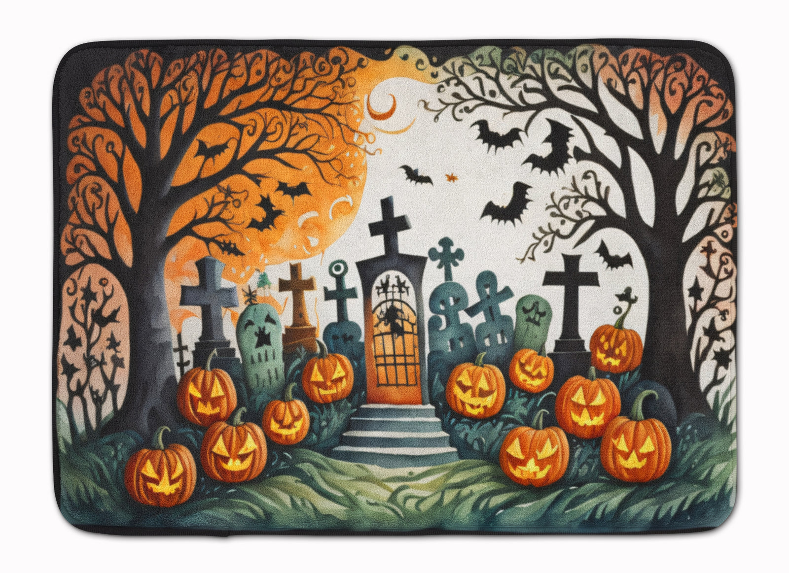 Buy this Papel Picado Skeletons Spooky Halloween Memory Foam Kitchen Mat