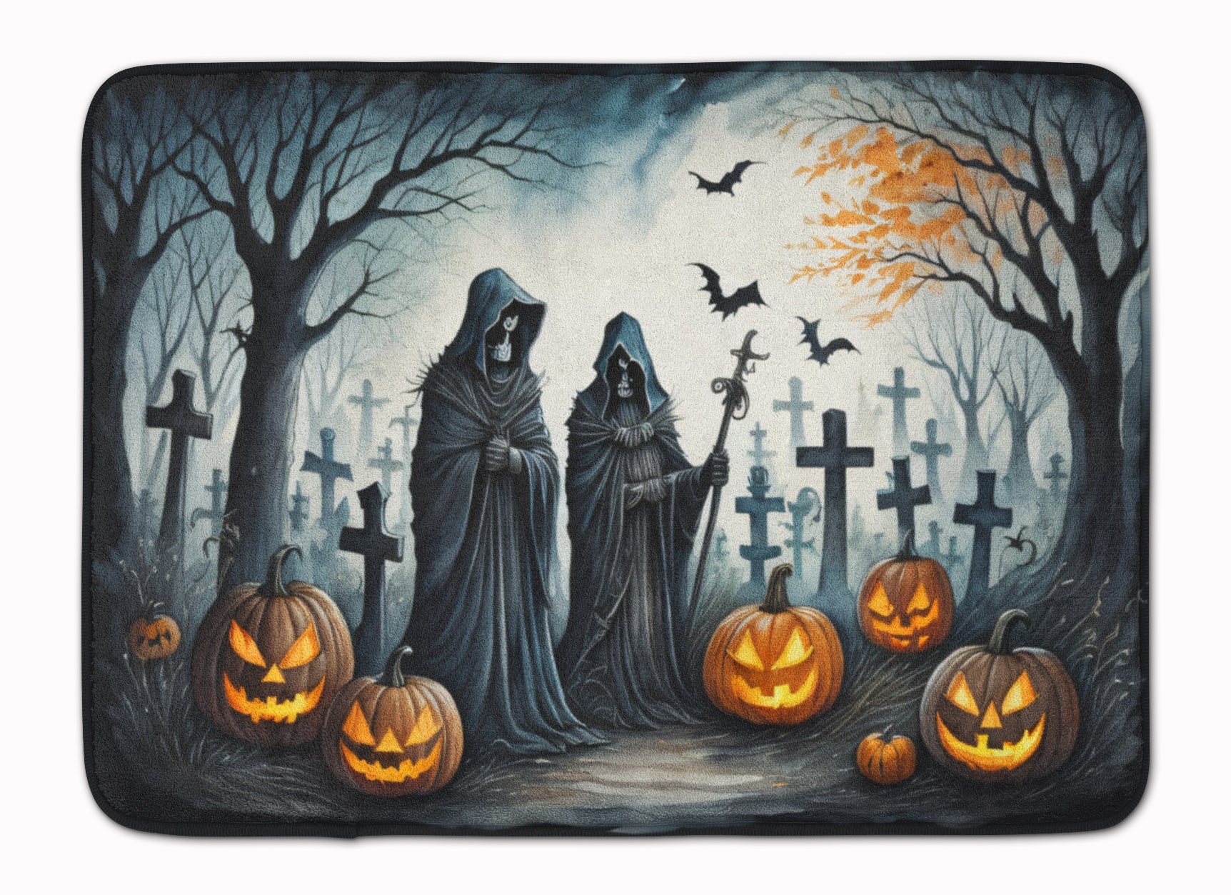 Buy this The Grim Reaper Spooky Halloween Memory Foam Kitchen Mat