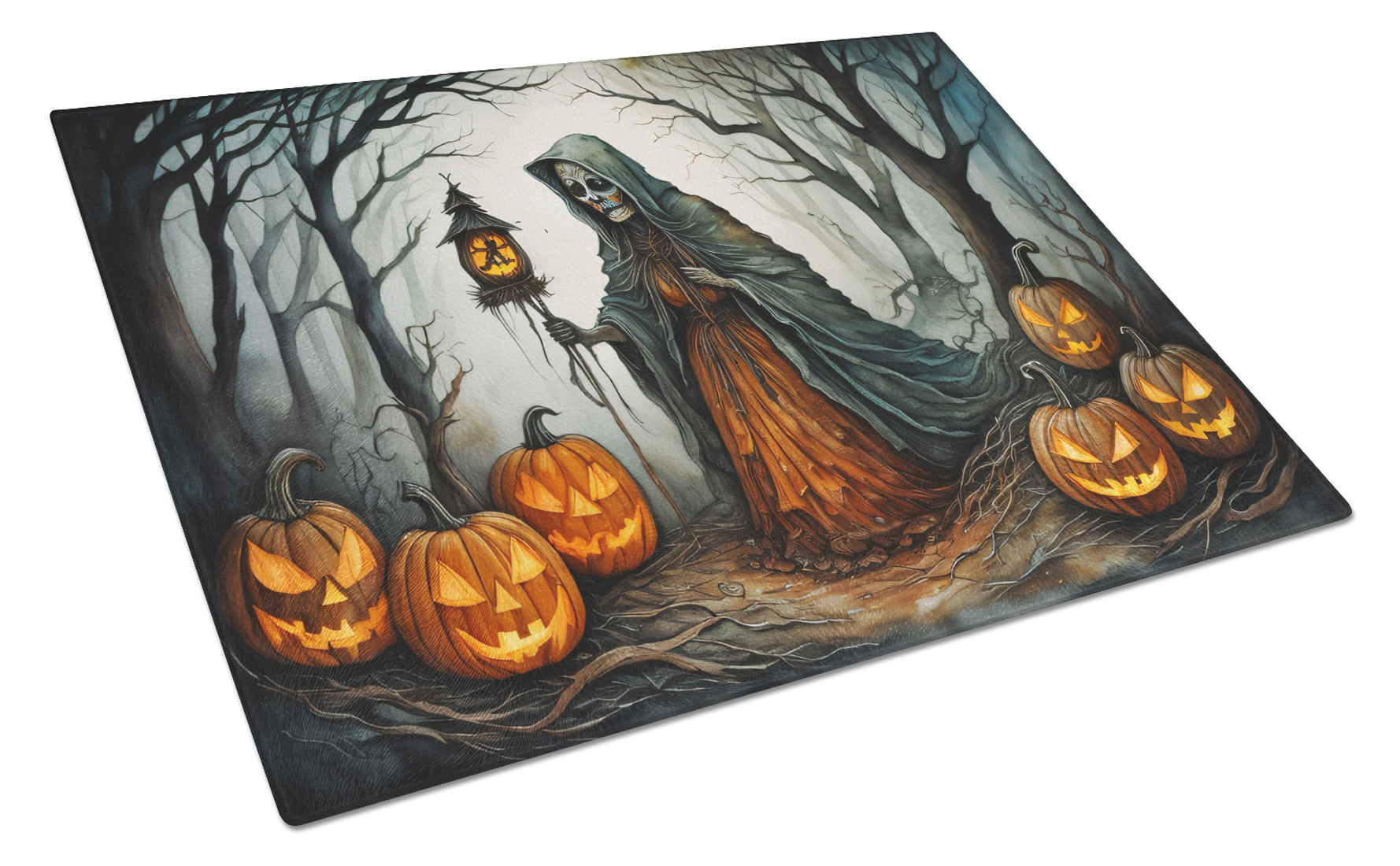 Buy this The Weeping Woman Spooky Halloween Glass Cutting Board Large