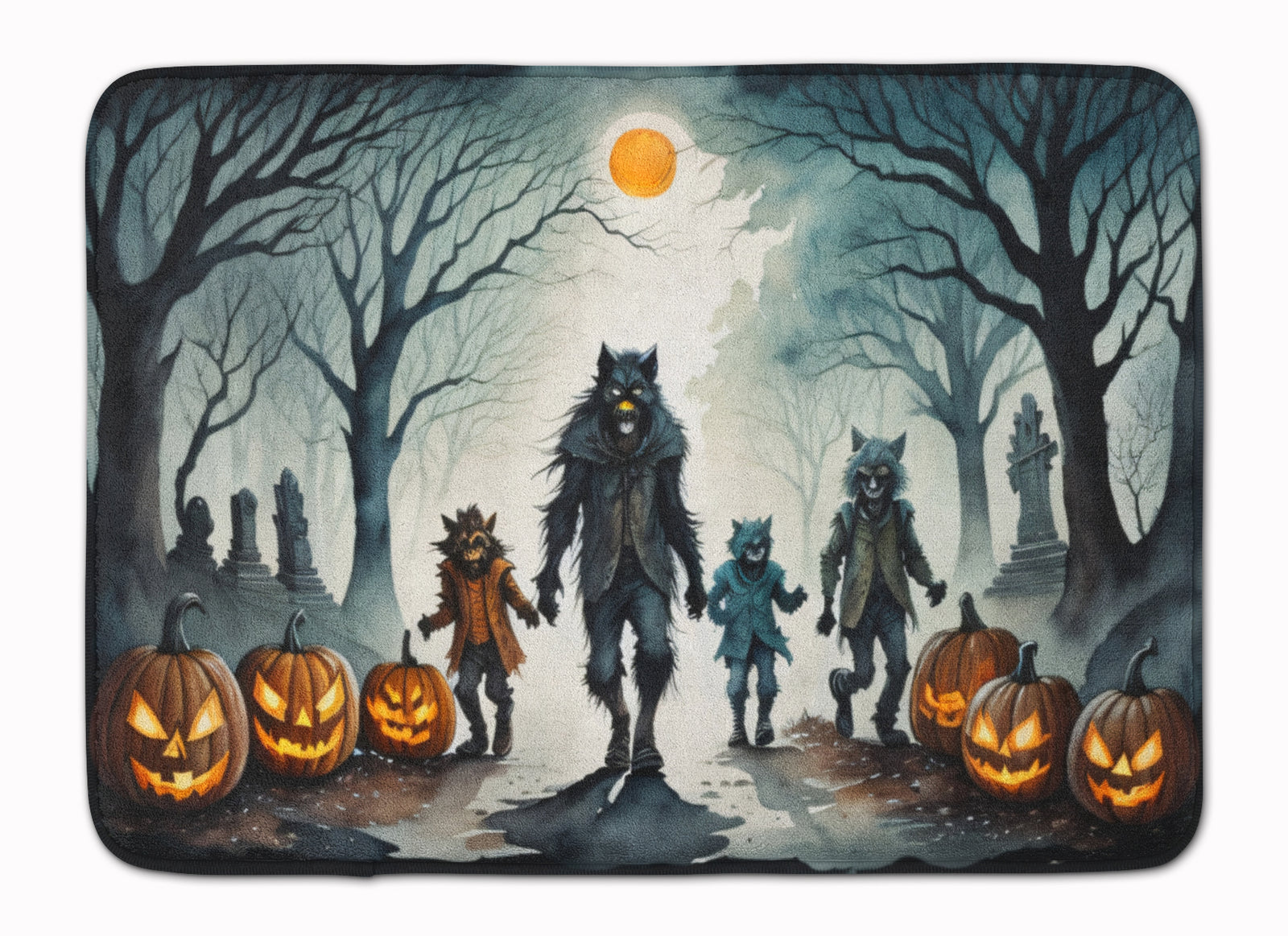 Buy this Werewolves Spooky Halloween Memory Foam Kitchen Mat