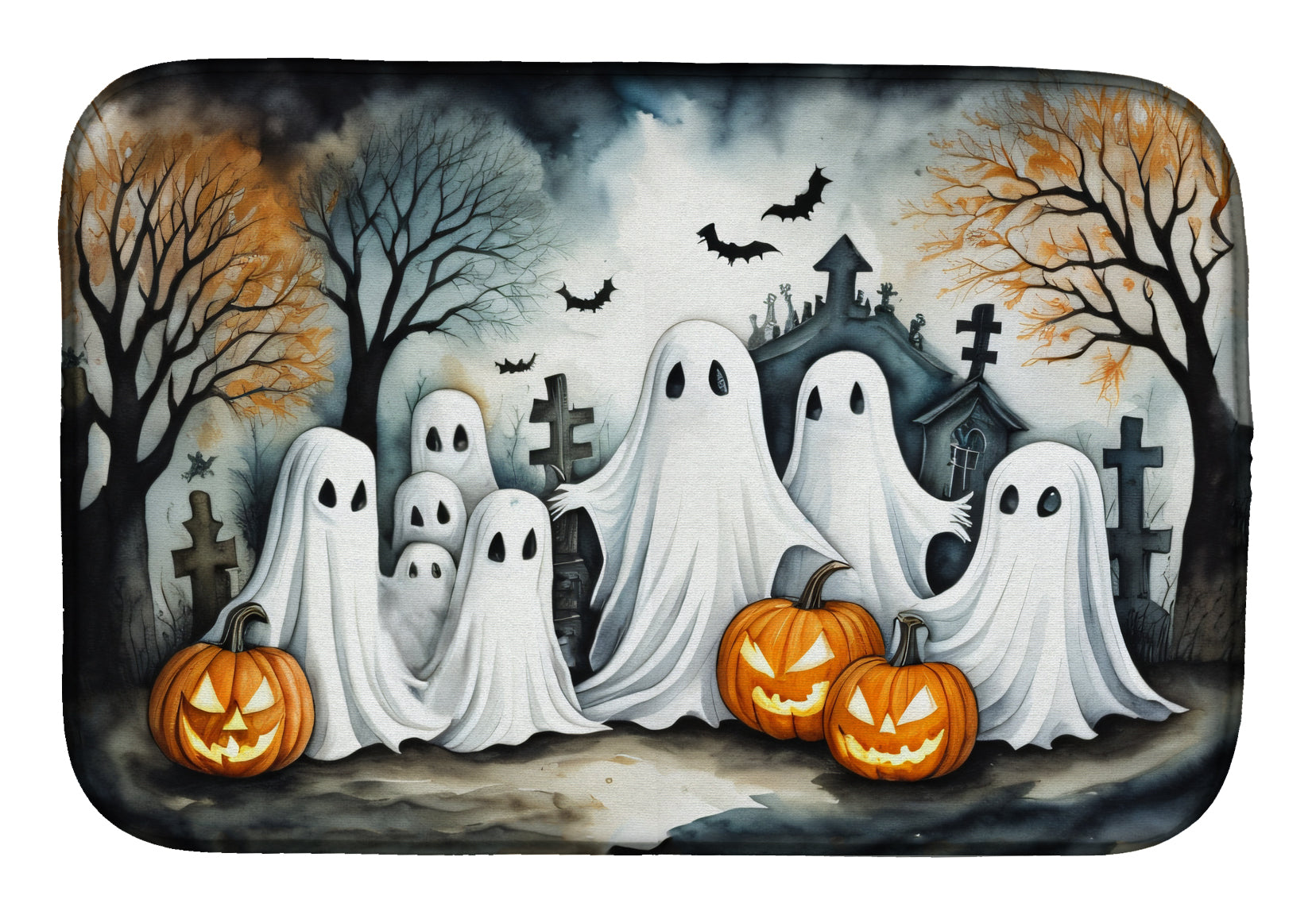 Buy this Ghosts Spooky Halloween Dish Drying Mat