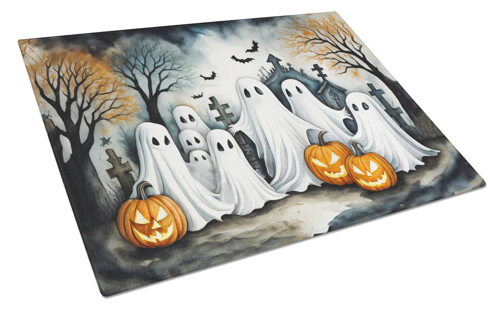 Buy this Ghosts Spooky Halloween Glass Cutting Board Large