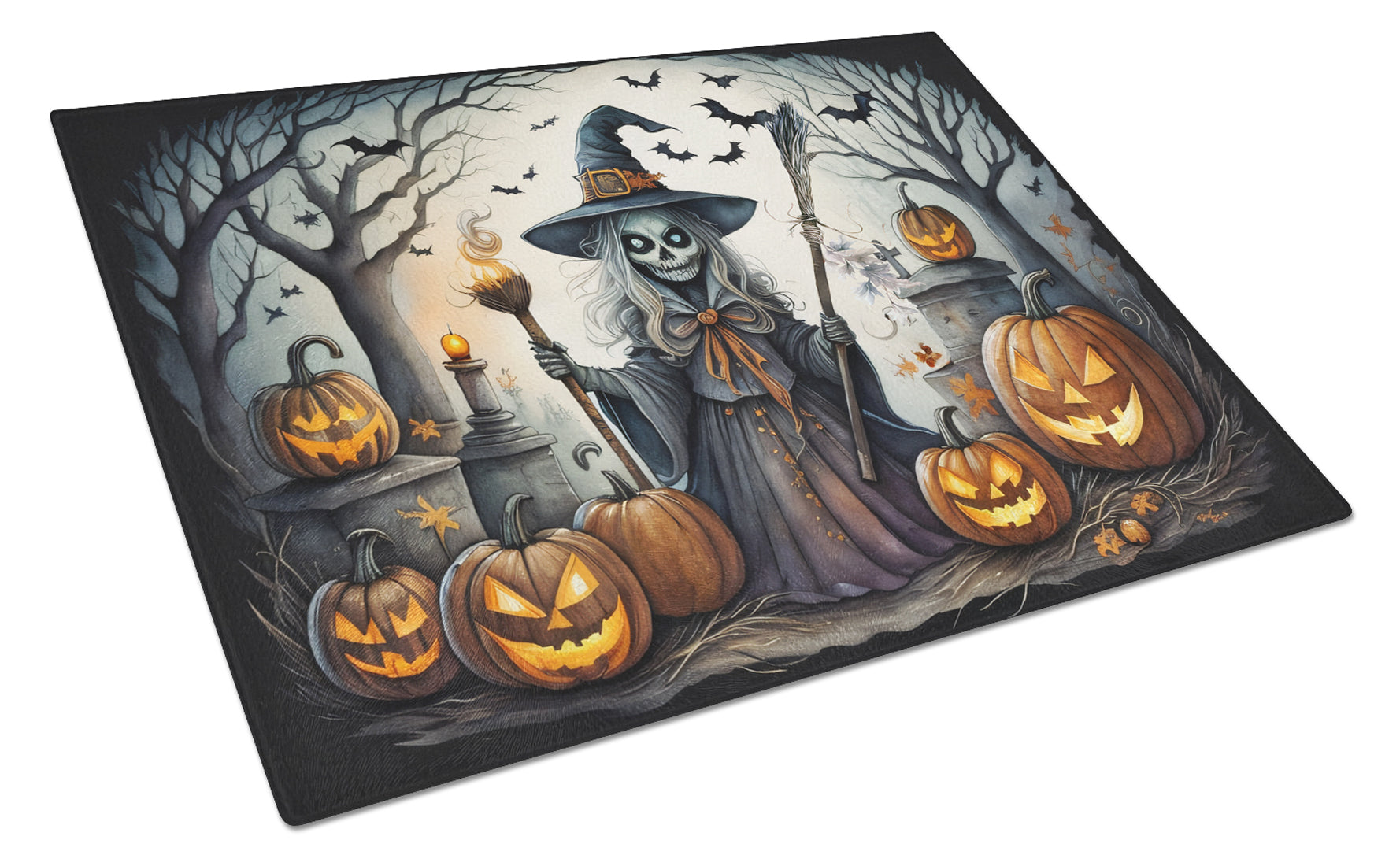 Buy this Witch Spooky Halloween Glass Cutting Board Large