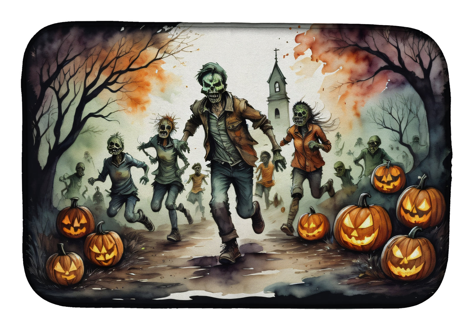 Buy this Zombies Spooky Halloween Dish Drying Mat