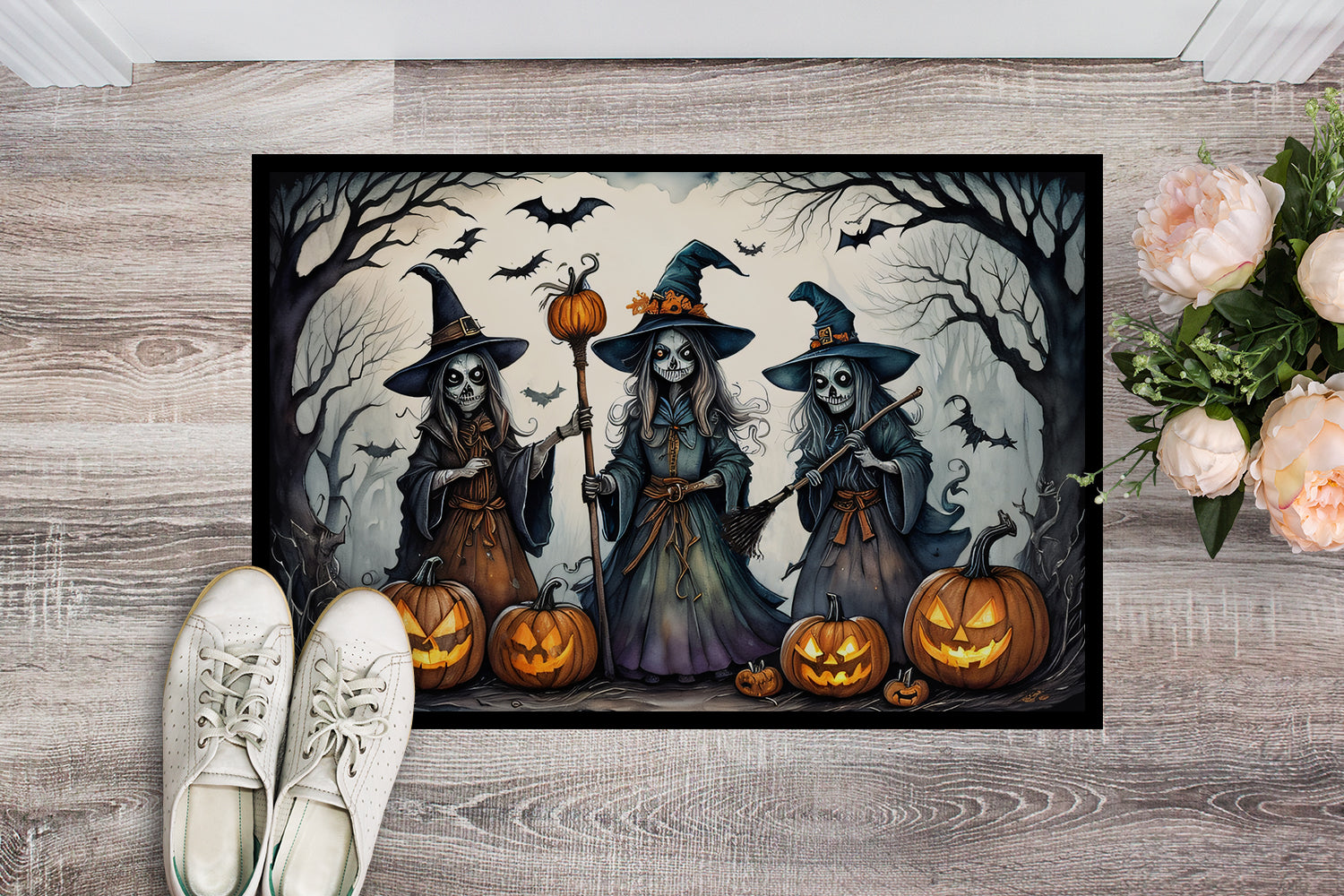 Buy this Witches Spooky Halloween Indoor or Outdoor Mat 24x36