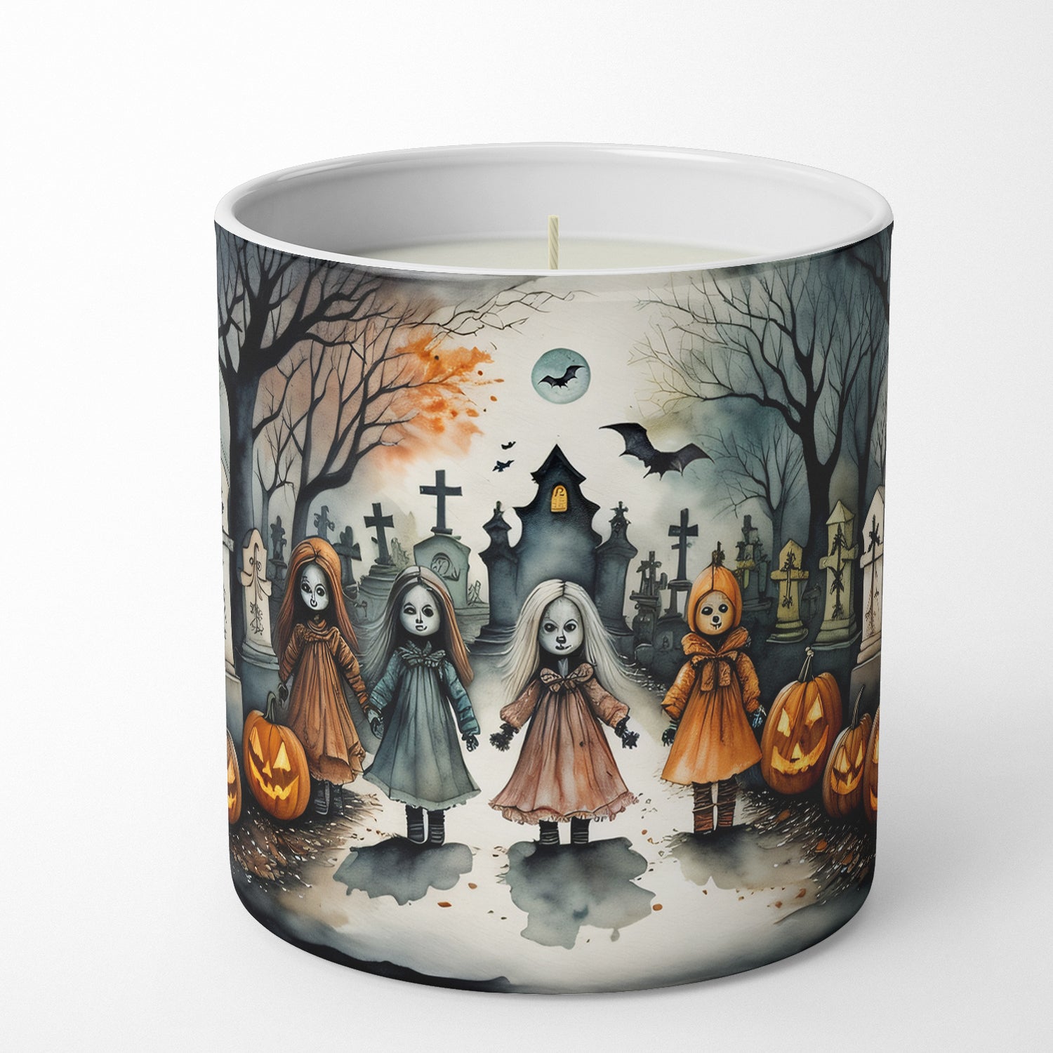 Buy this Creepy Dolls Spooky Halloween Decorative Soy Candle