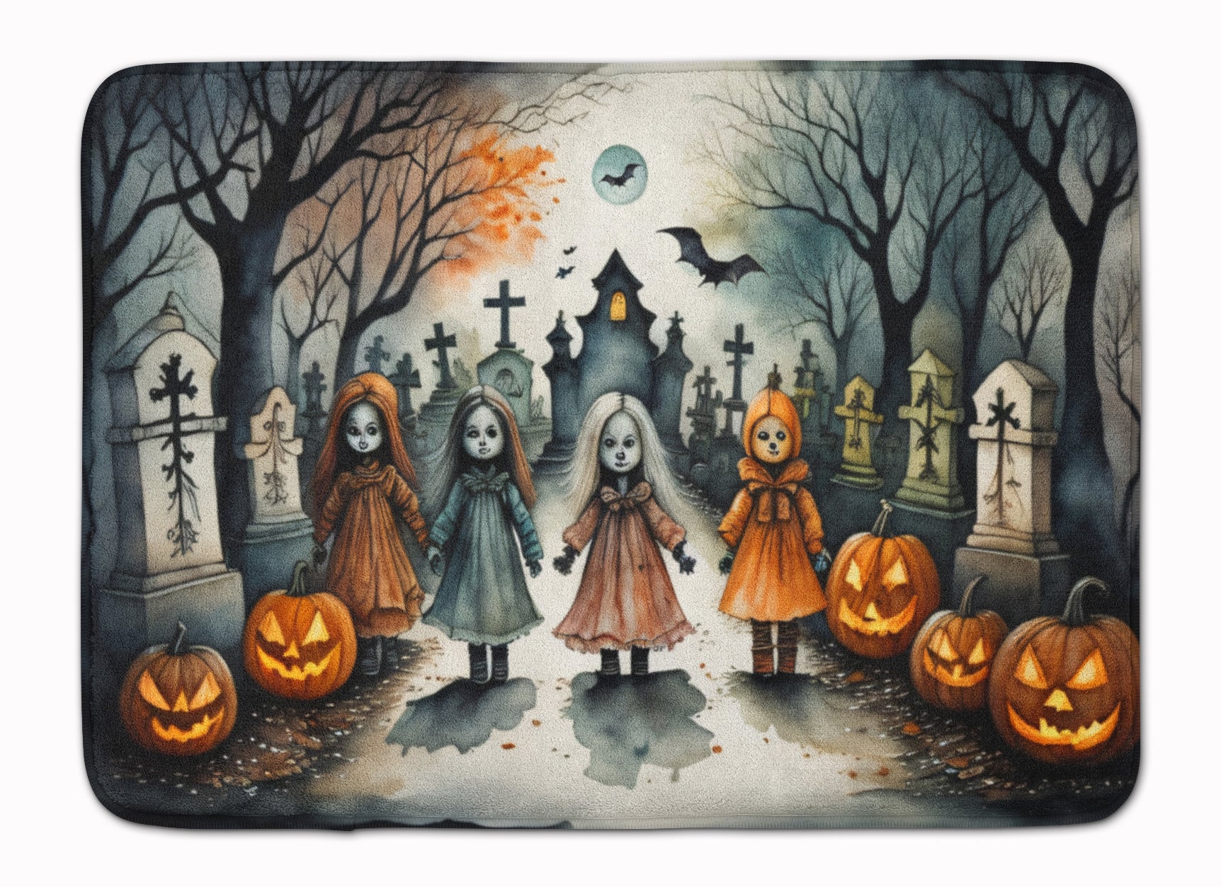 Buy this Creepy Dolls Spooky Halloween Memory Foam Kitchen Mat