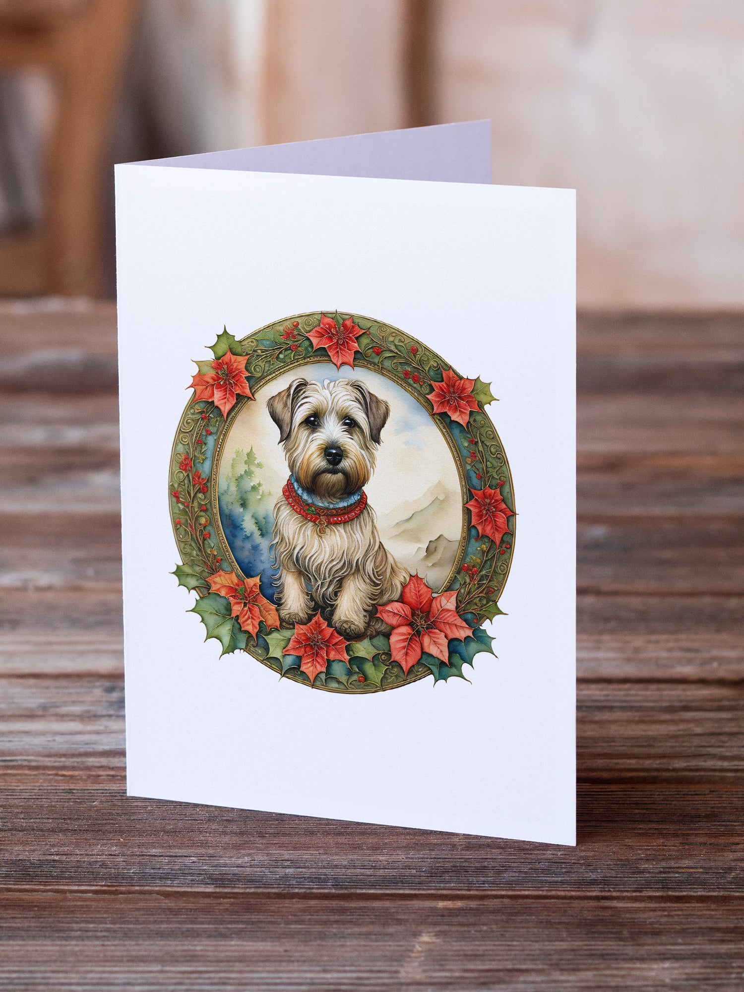Buy this Glen of Imaal Terrier Christmas Flowers Greeting Cards Pack of 8