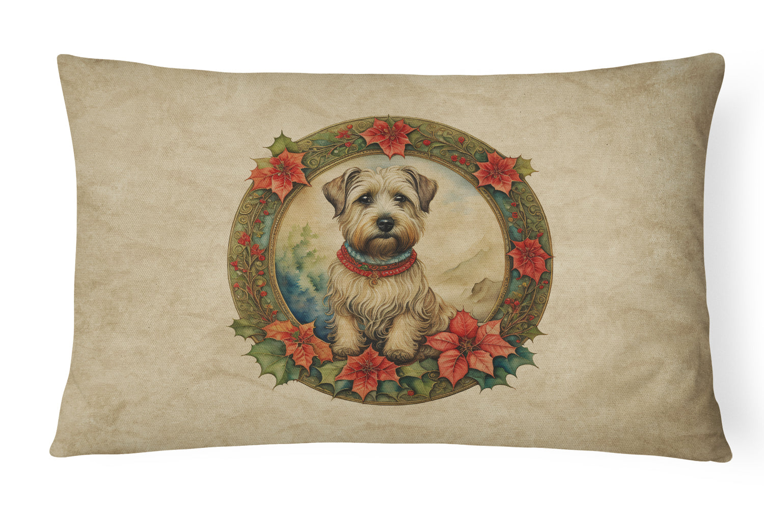 Buy this Glen of Imaal Terrier Christmas Flowers Throw Pillow