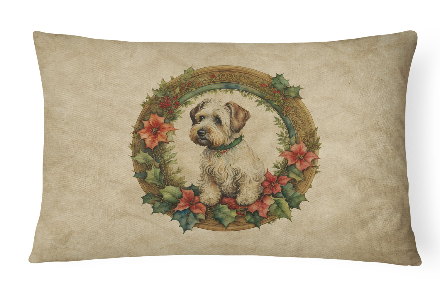 Buy this Sealyham Terrier Christmas Flowers Throw Pillow