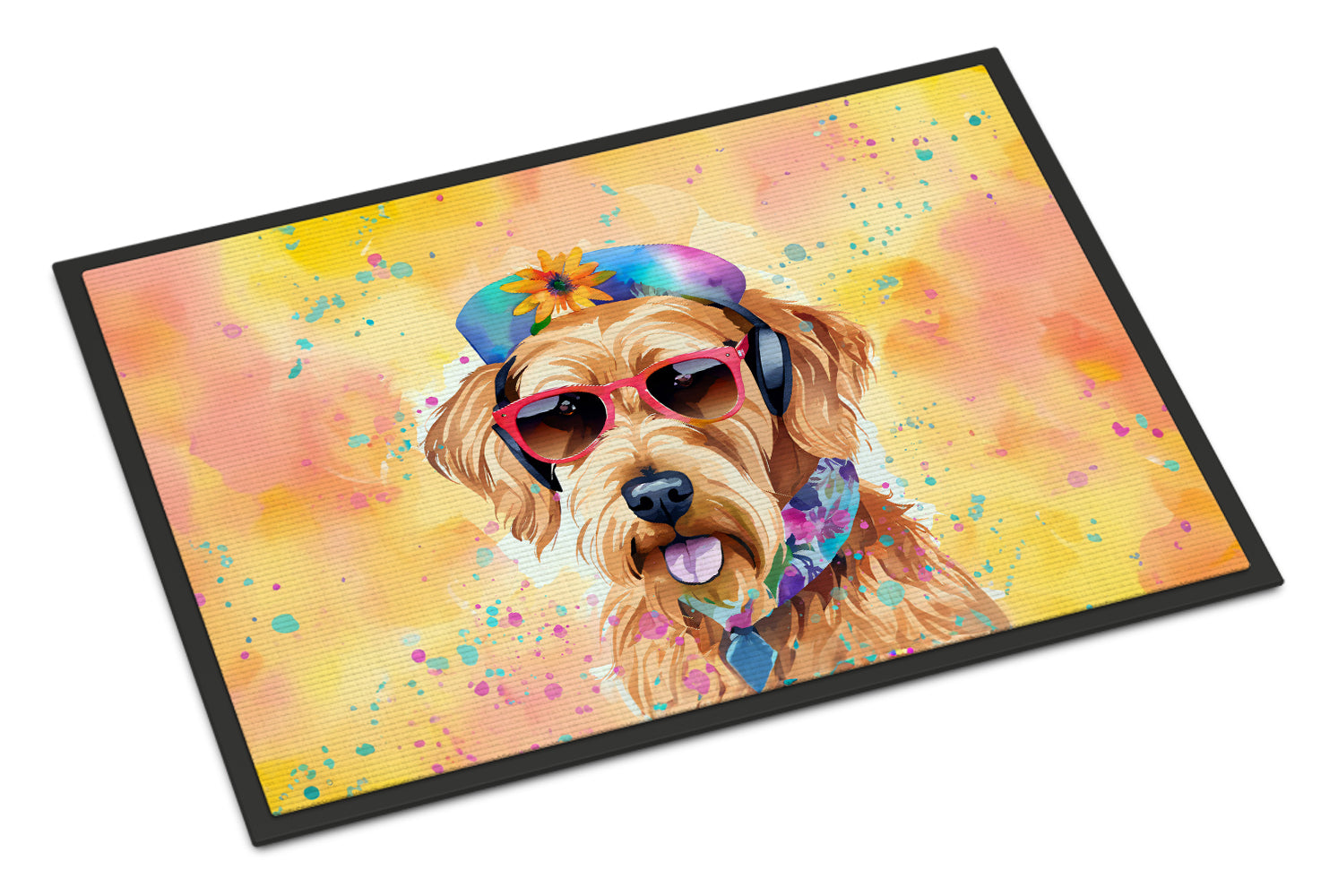 Buy this Airedale Terrier Hippie Dawg Indoor or Outdoor Mat 24x36