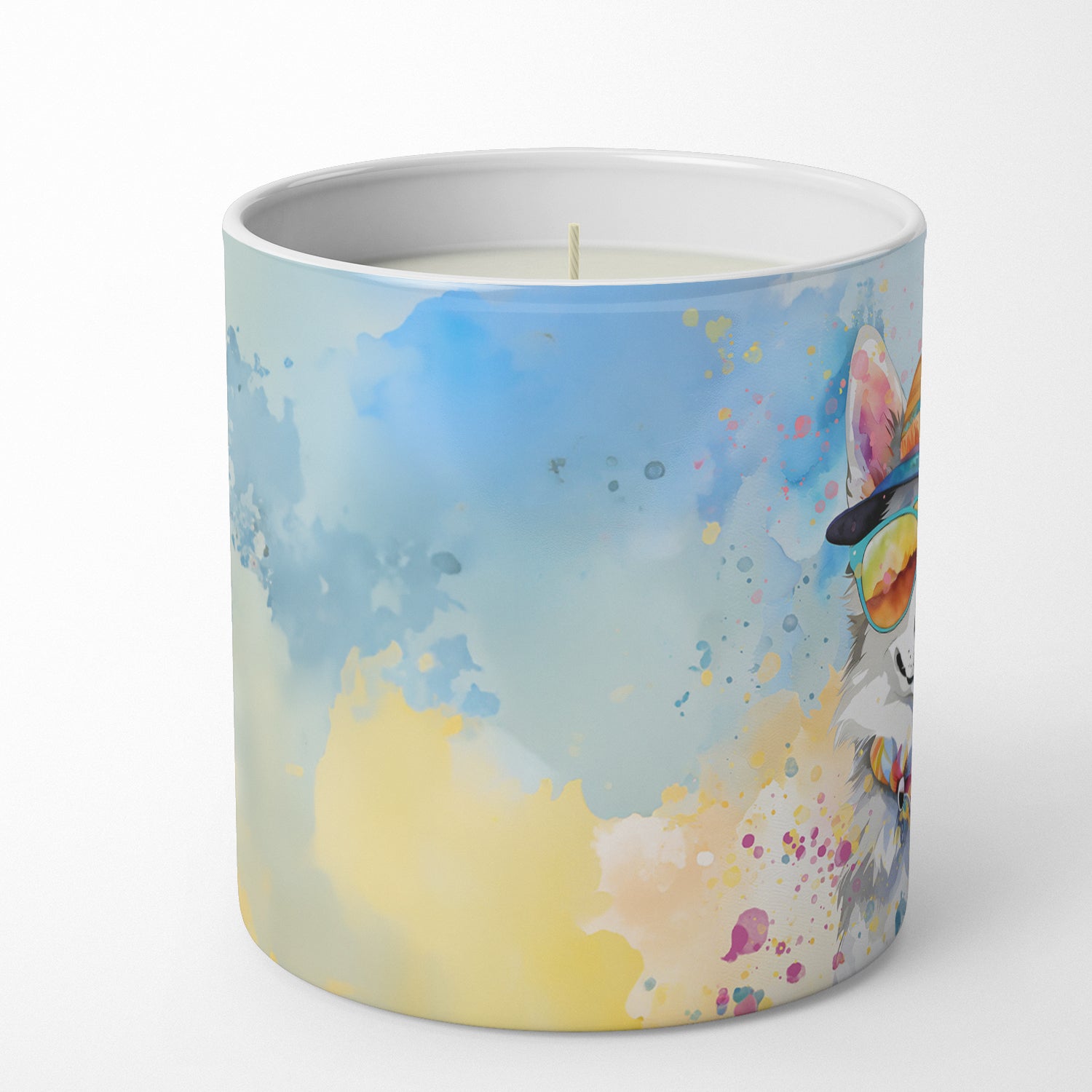 Alaskan Klee Kai Hippie Dawg Decorative Soy Candle