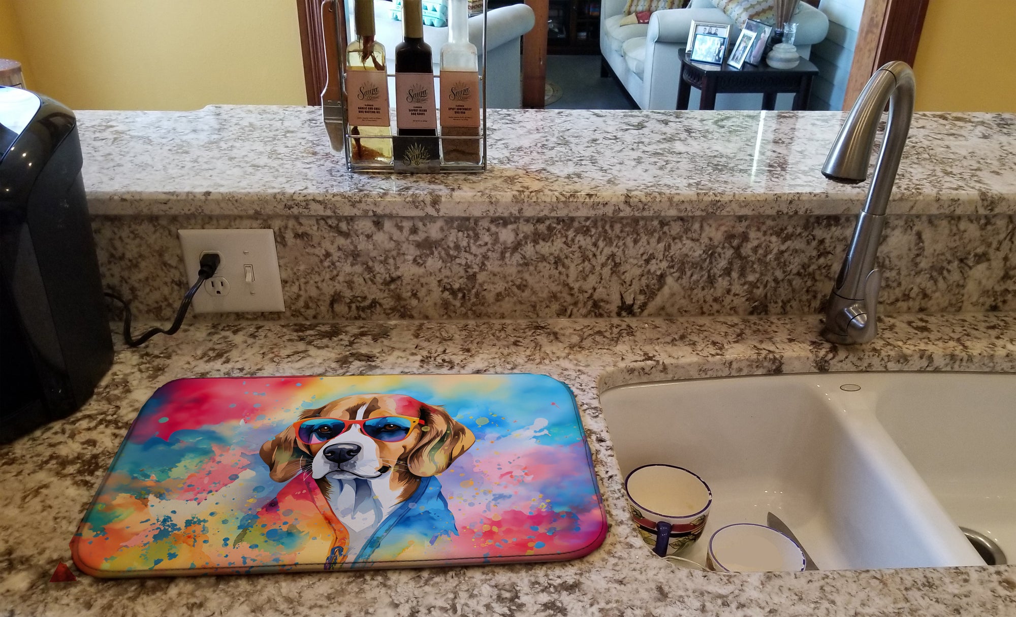 Buy this Beagle Hippie Dawg Dish Drying Mat