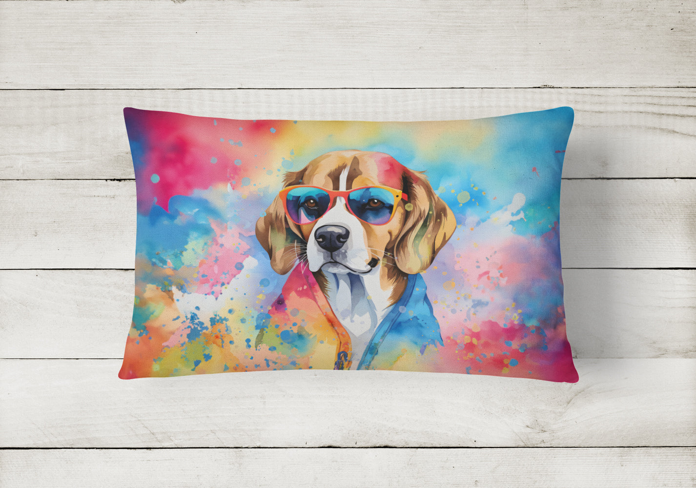 Buy this Beagle Hippie Dawg Fabric Decorative Pillow