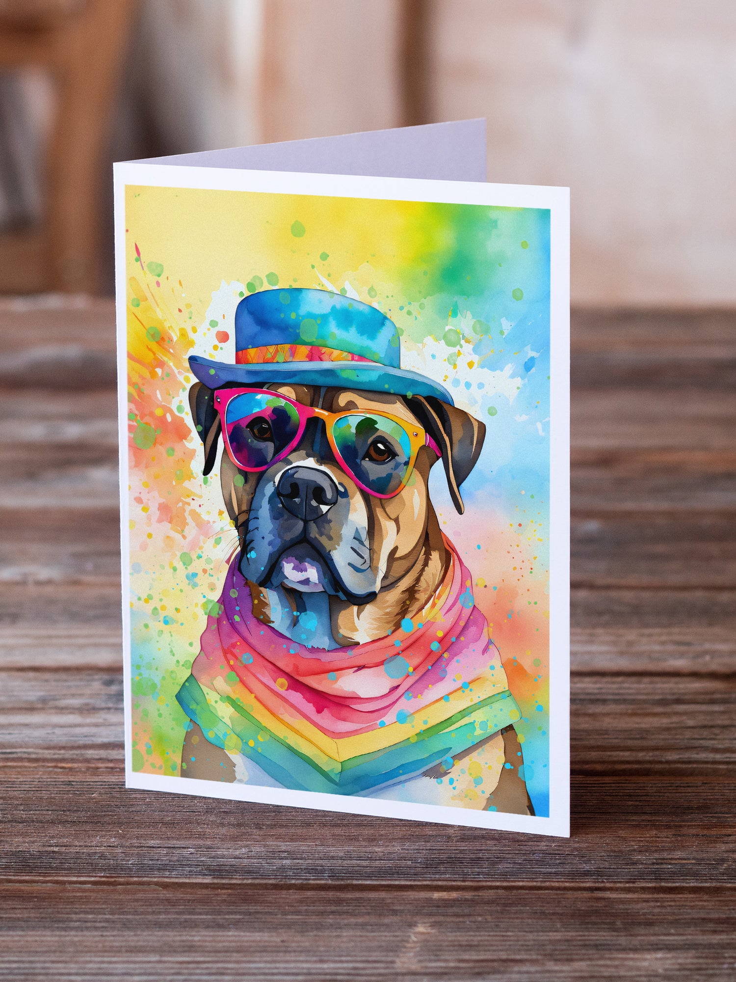 Buy this Cane Corso Hippie Dawg Greeting Cards Pack of 8