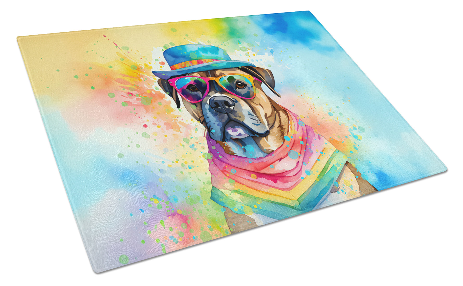 Buy this Cane Corso Hippie Dawg Glass Cutting Board Large