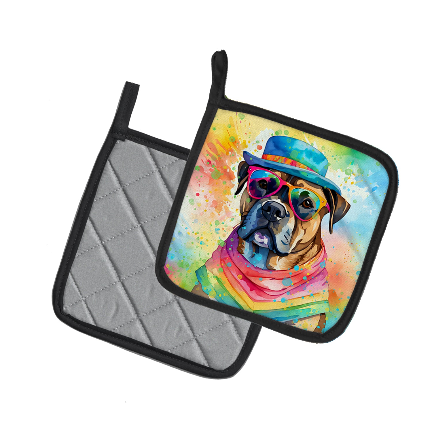 Buy this Cane Corso Hippie Dawg Pair of Pot Holders